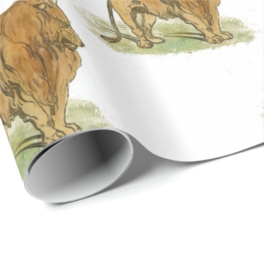 Lions Gift Wrap Medium Print Geschenkpapier (Rolleneckpunkt)