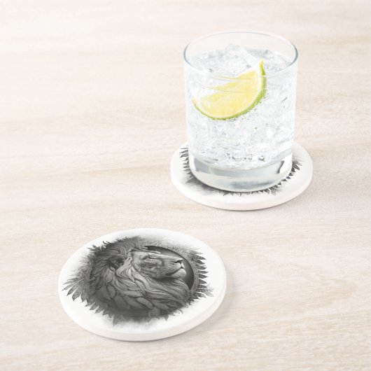 Lions Head Emblem Untersetzer (Seite)