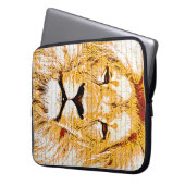 Lions Head Grunge Laptop Computer Sleeve (Vorderseite Links)