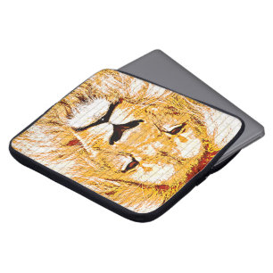 Lions Head Grunge Laptop Computer Sleeve
