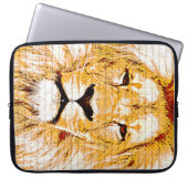 Lions Head Grunge Laptop Computer Sleeve (Vorderseite)