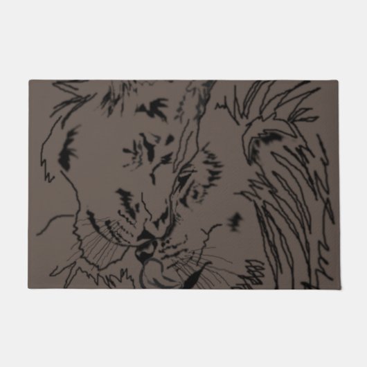 Lions Hug Fußmatte (Vorderseite)