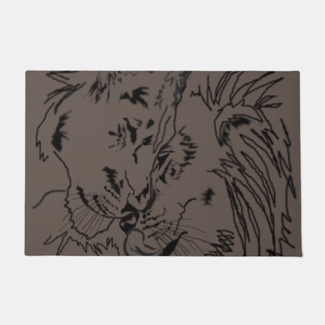 Lions Hug Fußmatte (Vorderseite)