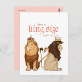 Lions in Love postcard Postkarte (Vorne/Hinten)
