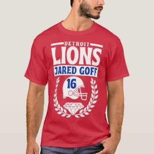 Lions Jared Goff 16 Helm American T-Shirt