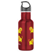 Lions Kinder Wasser Flasche mit Namen Edelstahlflasche (Rückseite)