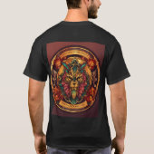 Lion's Legacy: Explore Tribal Majesty in Geometric T-Shirt (Rückseite)