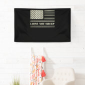 Lions Not Sheep USA Flag Independence Day Banner (Insitu)