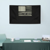 Lions Not Sheep USA Flag Independence Day Banner (Messeveranstaltung)