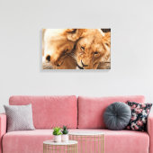 Lions paare canvas print leinwanddruck (Insitu (Wohnzimmer))