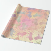 Lions Pink Rose Rose Gold Metallglas Peach Geschenkpapier (Ungerollt)