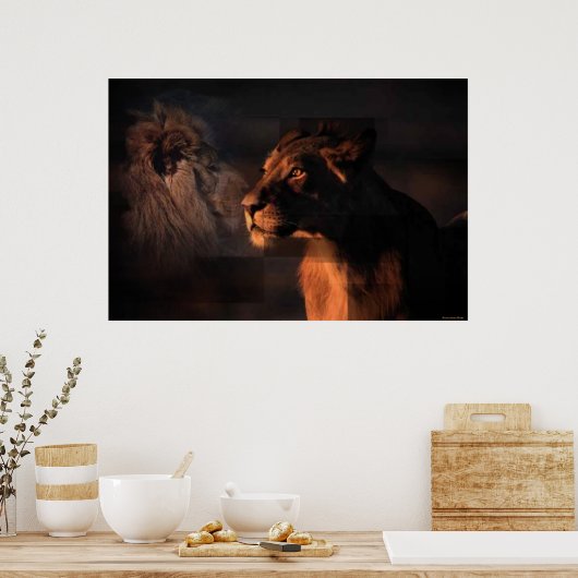 Lions Print Poster (Küche)