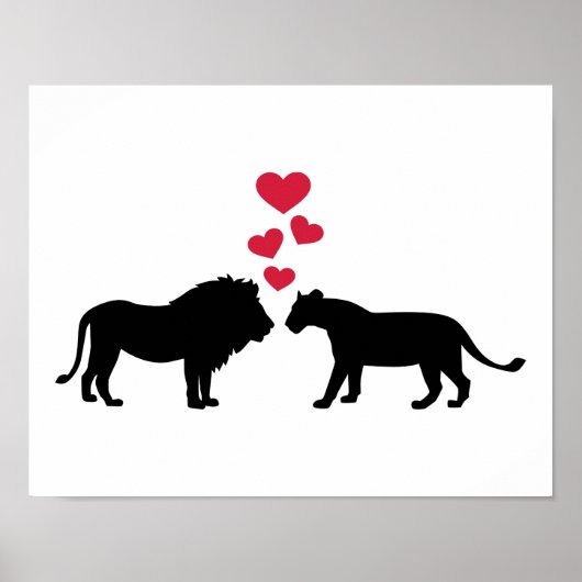 Lions Rotherzen Liebe Poster (Vorne)