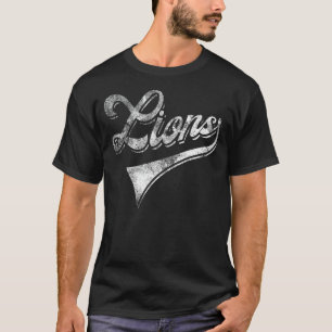 Lions School Sports Fan Team Spirit Mascot Vintag T-Shirt