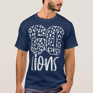 Lions Team Mascot School Spirit Game Night Leopard T-Shirt