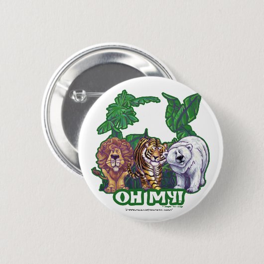 Lions Tiger Bears Oh My Button (Vorne & Hinten)