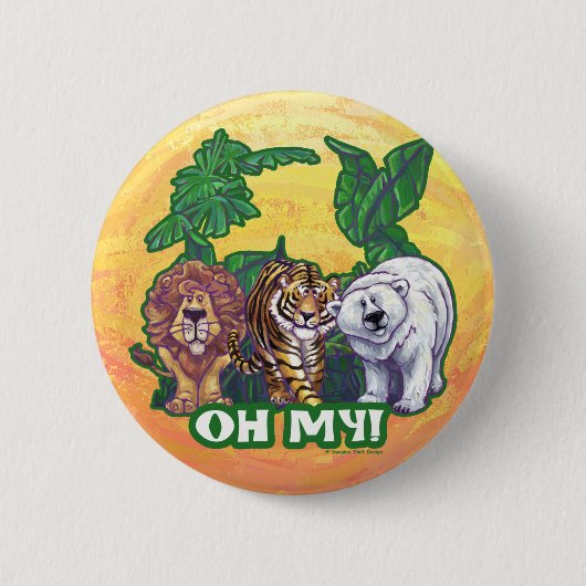 Lions Tiger Bears Oh My Button (Vorderseite)