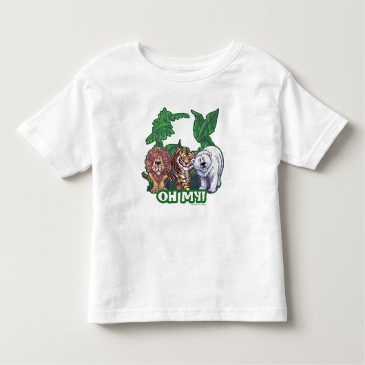 Lions Tiger Bears Oh My Kleinkind T-shirt (Vorderseite)
