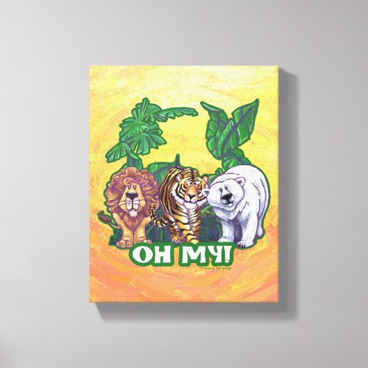 Lions Tiger Bears Oh My Leinwanddruck (Vorderseite)