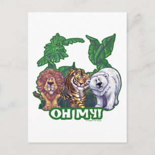 Lions Tiger Bears Oh My Postkarte