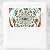 Lions Wildlife Kaleidescope Muster Rechteckiger Aufkleber (Tasche)