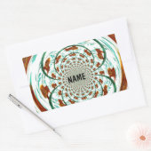 Lions Wildlife Kaleidescope Muster Rechteckiger Aufkleber (Umschlag)