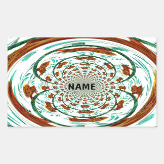 Lions Wildlife Kaleidescope Muster Rechteckiger Aufkleber