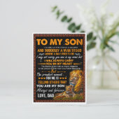 Lions zu meinem Sohn, ich schloss meine Augen für  Postkarte (Stehend Vorderseite)