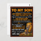 Lions zu meinem Sohn, ich schloss meine Augen für  Postkarte (Vorne/Hinten)