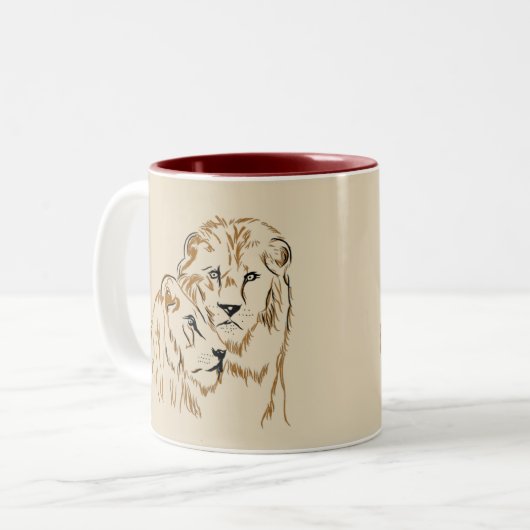 Lions Zweifarbige Tasse (Vorderseite Links)