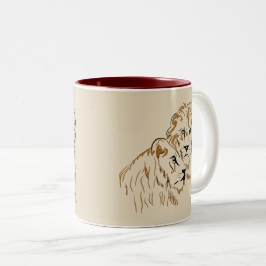 Lions Zweifarbige Tasse (VorderseiteRechts)