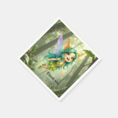 Liora, der Waldgeist – Verzauberte Feenbegleiterin Serviette (Ecke)
