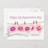 Lip Appreciation Day März 16 Postkarte (Vorne/Hinten)