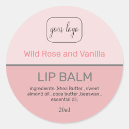 Lip Balm Fügen Sie Ihre eigenen Logos klassische R Runder Aufkleber