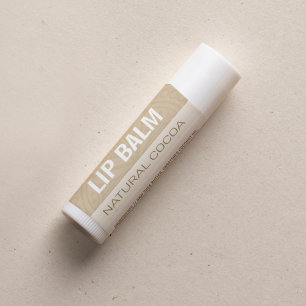 Lip Balm Label - Kakaobraun - 1,25" Platz Quadratischer Aufkleber