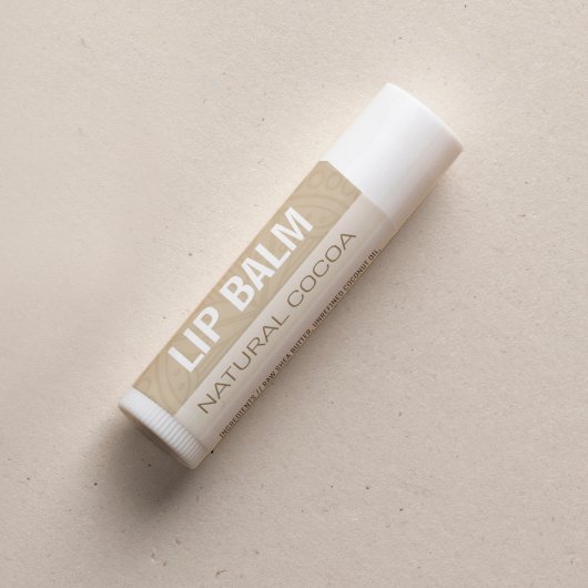 Lip Balm Label - Kakaobraun - 1,25" Platz Quadratischer Aufkleber