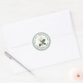 Lip Balm Label mit blassrosa Blume Illustration Runder Aufkleber (Umschlag)