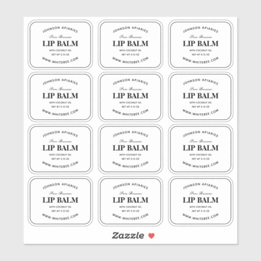 Lip Balm Labels löschen (Blatt)