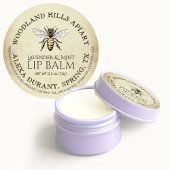 Lip Balm Queen Bee on Antiqued Parchment Runder Aufkleber