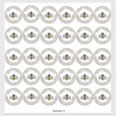 Lip Balm Round Container Aufkleber 30" Biene (Blatt)