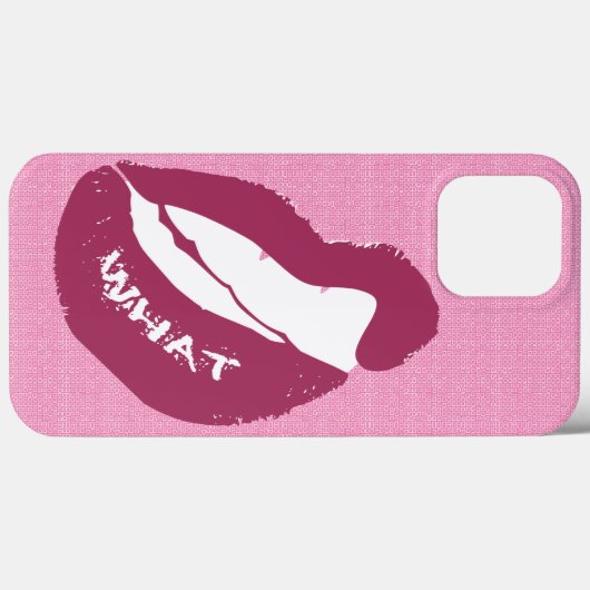 Lip Bite WHAT Case-Mate iPhone Case (Rückseite (Horizontal))