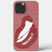 Lip Bite WHAT Case-Mate iPhone Case (Rückseite)