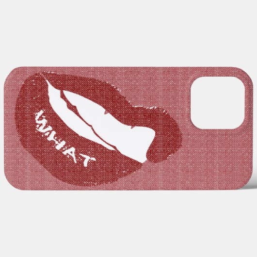 Lip Bite WHAT Case-Mate iPhone Case (Rückseite (Horizontal))