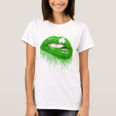 Lip Bitten 4 Blatt Klee T-Shirt (Vorderseite)
