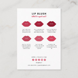 Lip Blush Aftercare Instructions PMU Instruction Visitenkarte