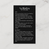 Lip Blush Aftercare-Karte mit beidseitiger Gestalt Visitenkarte (Rückseite)