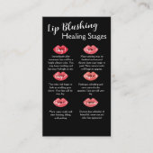 Lip Blush Aftercare-Karte mit beidseitiger Gestalt Visitenkarte (Vorderseite)