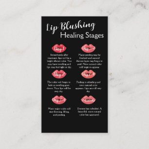 Lip Blush Aftercare-Karte mit beidseitiger Gestalt Visitenkarte