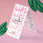 Lip Blush Aftercare Retro Pink Logo PMU Lip Tattoo Visitenkarten