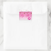 Lip-Boss-Sticker Quadratischer Aufkleber (Tasche)